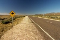 Endless road in the Australian Outback