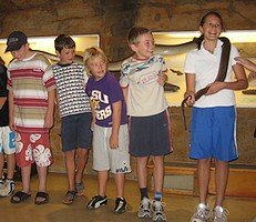 Children at the Reptile Centre...