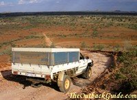 The track into the Chambers Pillar Historical Reserve